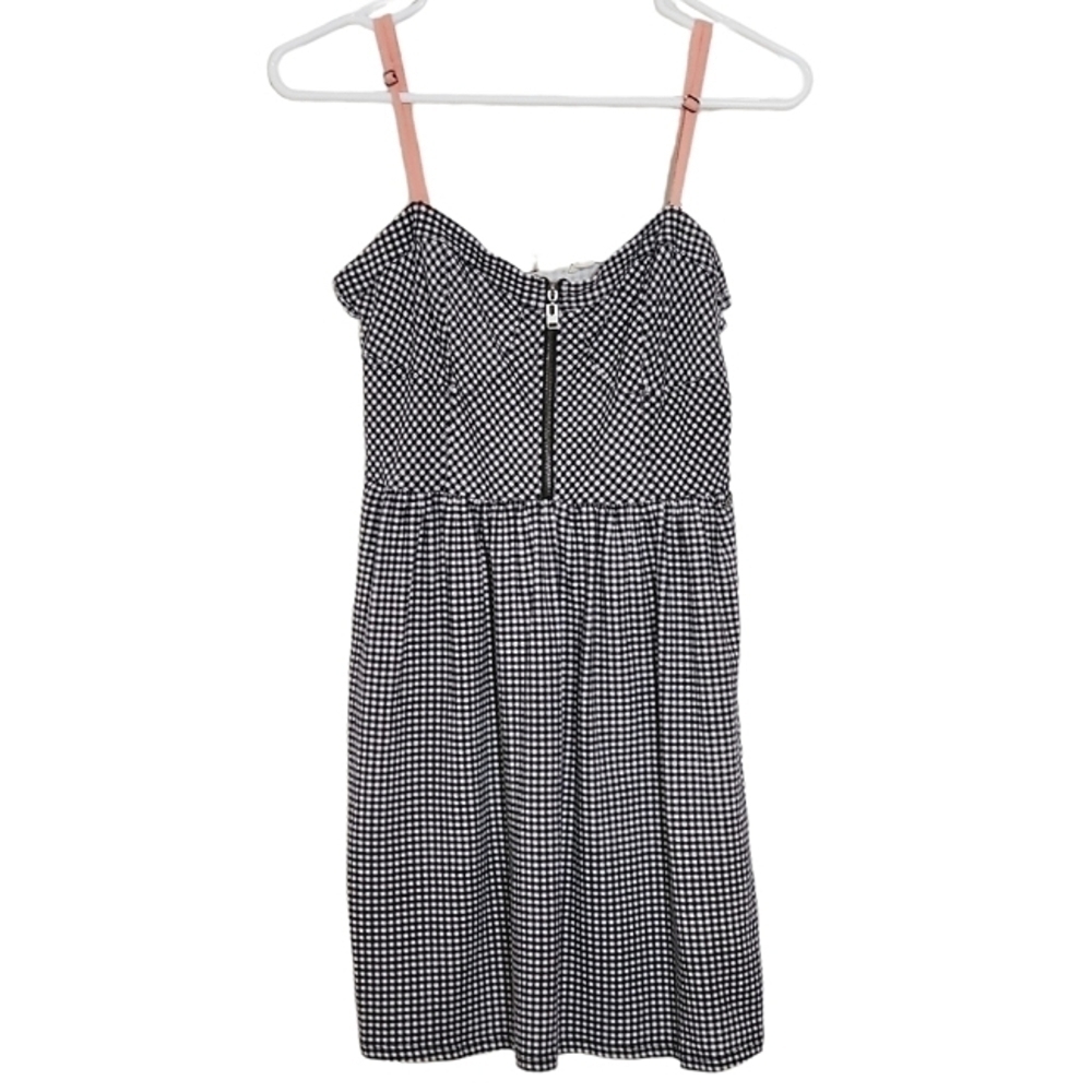1501 * Roxy Gingham Check Mini Dress Black White Size XL